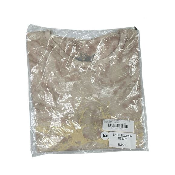 Boys Lie Lady Flower Tie Dye Tee - Size Small - Brown - Picture 7 of 8